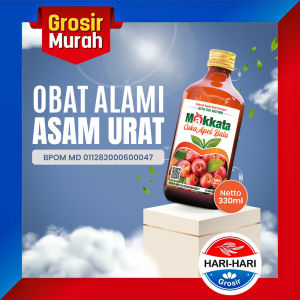 CUKA APEL BATU MAKKATA Ori Untuk Obat Alami Asam Urat Kolesterol Paling Ampuh Original BPOM 330ml
