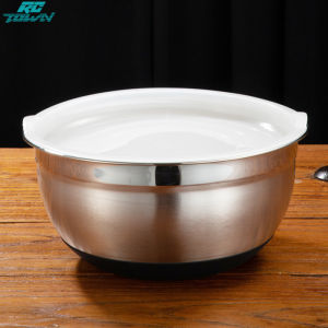 Thép không gỉ trứng trộn bát có nắp đậy lưu vực salad rửa rau Kem Bát