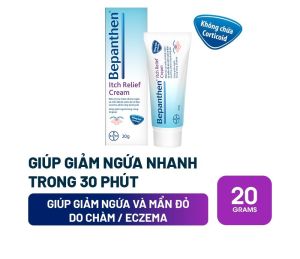 Kem bôi giảm ngứa mẩn đỏ Bepanthen Itch Relief Cream – Chàm khô da cơ địa dị ứng an toàn phụ nữ có thai cho con bú