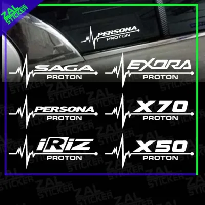 STICKER KERETA (1 SET KIRI & KANAN) SIDE WINDOW SAGA PERSONA IRIZ EXORA X50 X70 PROTON