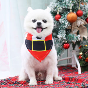 jianjia28 New Pet Bibs Dog Christmas Bibs Santa Starry Bell Fashion Cat Scarf