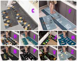 New Motif !! Keset Lantai 1 SET DAPAT 2 PCS KESET PREMIUM l Kitchen Floor Mat Anti Slip/Keset Dapur