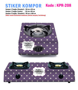 Stiker Kompor 1 Tungku atau 2 Tungku Motif Polkadot Love