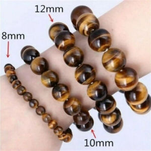 Natural Tiger Eye Bracelets Men Women Natural Stone Beads Lucky Charm Bracelet Jewelry