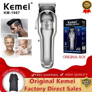 Kemei KM-1987 2500mA Professional Electric All Metal Hair Clipper Wireless Hair Trimmer Men Silver/Gold Haircut Machine Barber