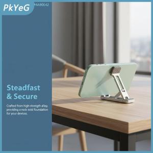 PkYeG Nhỏ gọn hợp kim kẽm máy tính xách tay đứng mini có thể điều chỉnh chiều cao có thể gập lại chân chống trượt chủ cho nghiên cứu bảng
