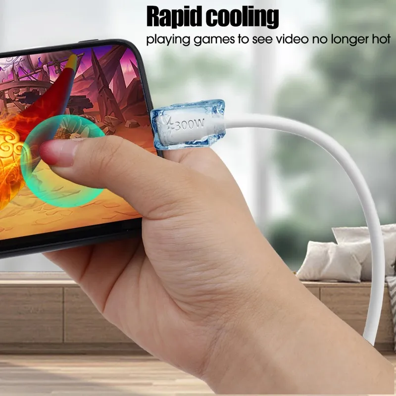 300W Super Fast Charging Mobile Phone Cables USB A To Micro USB