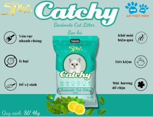 Cát vệ sinh đất sét cho Mèo Catchy 8L 6 Mùi Hương - Cực Thơm Vón Cục Tốt Ít Bụi