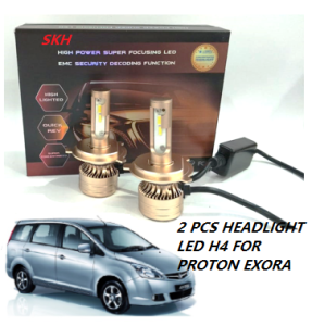 ☆LED☆ 2pcs LED HEADLIGHT BULB (3 COLOR) (H4) FOR PROTON EXORA (2019-present)