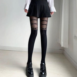 🔥One shoes🔥ถุงน่องผู้หญิง ถุงน่องยาวถึงเข่า ถุงน่องบางหน้าร้อน ถุงน่องป้องกันไรฝุ่น jk สีขาว มีสต๊อกพร้อม