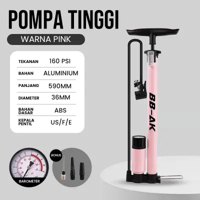 Pompa Angin Ban 160 PSI Sepeda Motor Mobil Bola Balon / Pompa Multifungsi CAB 60 CM