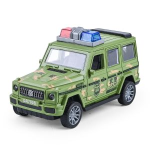 Interactive Pull Back Ambulance Police Car Toy with Working Doors Educational Rescue 12.5x5.5x6.5cm Inertial Car Toy for Kids