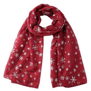 Woman Christmas Scarf Wedding Church Neck Scarf Lightweight Scarf with Snowflake Print for Banquet Decorative Supplies