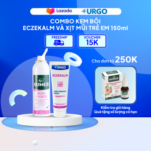 Combo Gel Urgo ECZEKALM Hỗ Trợ Giảm Viêm Da 50ml Và Xịt Mũi Humer Enfant 100% Nước Biển Giúp Vệ sinh Khoang Mũi Cho Bé 150ml