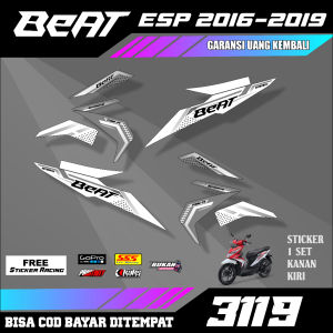 Striping stiker lis decal Beat Esp fi 2016 2017 2018 2019 Design Terbaru semi fullbody m3119