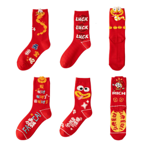 Zodiacs Snake Year Cotton Socks for Festival Celebrations Chinese New Year Holiday Cartoon Pattern Ankle Socks Hosiery