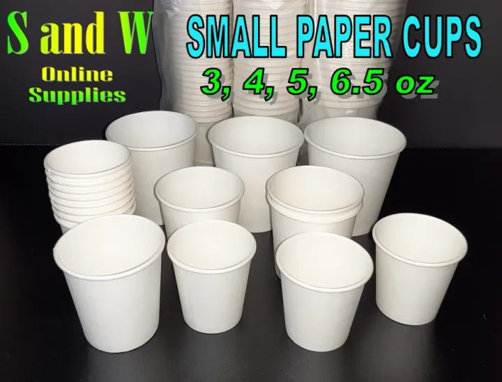 SMALL PAPER Cup 3 4 5 6.5 oz 50 PIECES Drinking Service Cups White Various Sizes Paper Cups Lazada Lazada PH