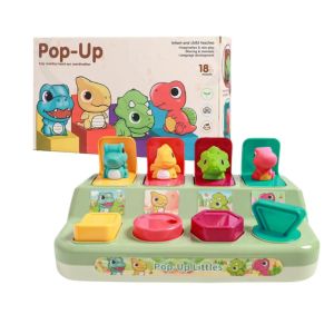 YOUSHI TOP Nút Hộp chuyển mạch khủng long Montessori Động vật hoạt hình Đồ chơi bật lên hoạt động Đồ chơi trốn tìm Bền bỉ Hộp đồ chơi động vật tương tác Tập thể dục cho ngón tay bé