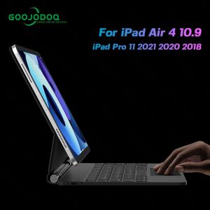GOOJODOQ for Magic Keyboard Case For iPad Air 4 iPad Pro 11 2021 Floating Cantilever Keyboard Cover wireless bluetooth