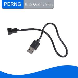 [PERNG] Tehe USB 2.0 A Male To 3-Pin 4-Pin Connector Adapter Cable For 5V Computer PC Fan