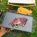 Cast Iron Double Sided Griller or Outdoor barbecue frying pan Baking Tray. 
