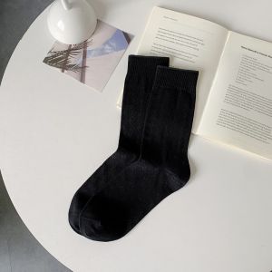 Seamless spring-summer womens mid-calf socks thin summer socks cream white mesh socks cotton socks ins White Socks Zhuji