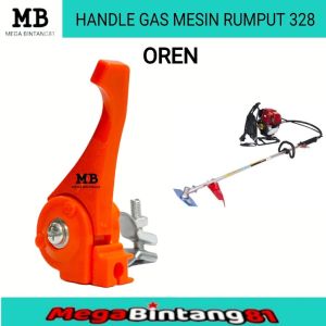 Handle Gas Throttle Lever Pedal Gas ORANGE Mesin Potong Rumput 2tak BG328 338