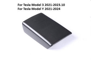 Armrest Cover for Tesla New Model Y Juniper/3/3+ Highland 2025 3K 240G 100% Real Carbon Fiber Central Shell Car Accessories