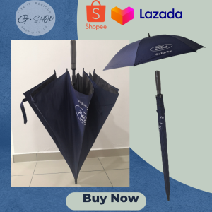 Ready Stock Ford Logo UV Automatic Golf Umbrella Auto Open Close One Handed Umbrella Windproof/Payung Berlogo
