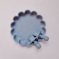 ☼Mums Corner Silicone Suction Plate and Silicone Spoon And Fork BLW Utensils BPA-Free Plate for Baby☛. 