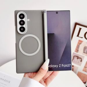 New Frosted Ultra Thin Magnetic Shockproof Phone Case for Samsung Galaxy Z Fold 8 7 6 5 Zfold8 Case For Magsafe Charging Cover