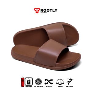Rootly - Sandal Wanita Pria Selop Full Mocca Debos