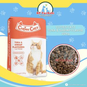 Cuties Catz 22kg  Tuna Salmon Seafood and Tuna & Shrimp Flavor Dry Cat Food