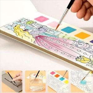 Buku Gambar Lukis Anak Cat Air Buku Cat Mewarnai Watercolour Painting