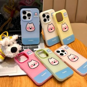 Phone Case For Realme 10 C11 C15 C20 C20A 2021 C21Y C25Y C25 C25S C12 C30 C30S C31 C33 C35 Note 50 60 60X 70 70T Casing Realme C3 C3i C65 C67 12 LITE C71 Narzo N63 N61 Cute Puppy Silicone 2 in1 Jelly Couple Soft TPU Case Cover GDK013A