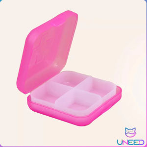 Need. 4 Slot Medicine Box Mini Storage Box Colourful Family First Aid Drug Box Organiser