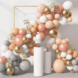 [Ready Stock] Retro Peach Balloons Birthday Weedding Party Creative Decoration Balloon Arch 网红生日派对复古桃色婚礼生日布置气球