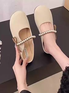 Flat-Soled Evening Shoes Soft-Soled Closed-Toe Mules For Women 2025 New Spring/Summer Sandals