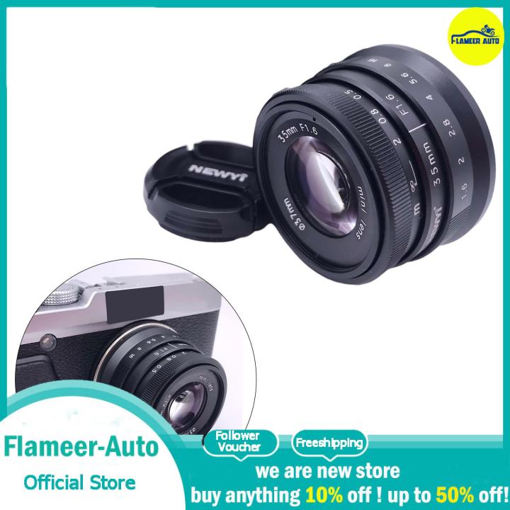 Objectif 35mm F/1.6 Grand Angle Pour Appareil Fujifilm X Mount, Mise Au Point Manuelle, Noir