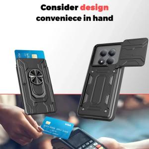 Card Storage Slot Camera Protect case for Xiaomi Redmi Note 15 Pro + note 15 pro note15 4G Armor Hybrid Ring Cover