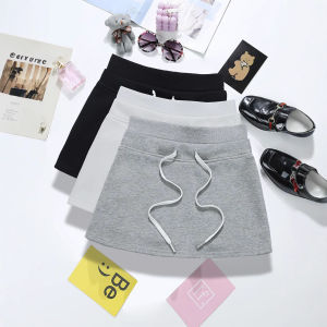 COD high-waist drawstring gray hip-hugging short skirt Korean style womens high-waisted casual petite sweatshirt dress 94622026 new arrival