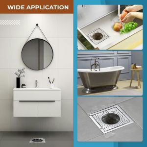 Stainless Steel Floor Drain Filter Anti-blocking Square Mesh Drain Filters Household Sewer Filter