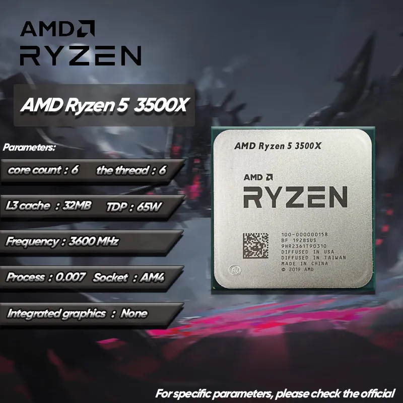 AMD Ryzen 3500X R5 3500X GHz Used GAMING Zen Six - Main Image