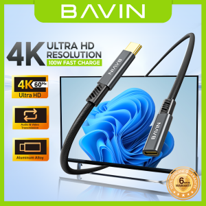BAVIN HD23 HDMI to Type-C Cable w/ 4K60Hz Ultra HD 100W Fast Charging Data Transfer 20Gbps for  TVs / Smartphones