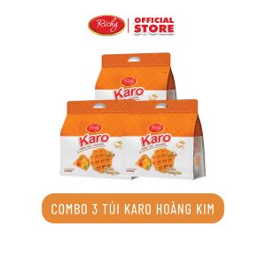 Combo 3 bịch bánh Karo trứng tươi vị phô mai hoàng kim - date 45 ngày từ NSX KH cân nhắc khi mua SL lớn