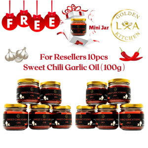 Golden L.A Kitchen 10pcs with FREE Mini Jar of Sweet Chili Garlic Oil 100g | Chili Garlic Sauce
