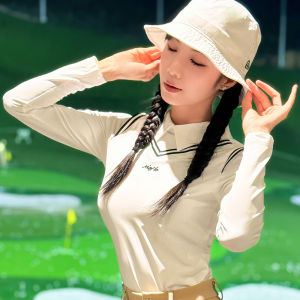 Quần áo mới của phụ nữ Golf cho mùa thu và mùa đông áo thun nút dài tay trong hai bộ với thiết kế thời trang chất lượng cao và làm khô nhanh và chất liệu thoáng khí. Quần thể thao.