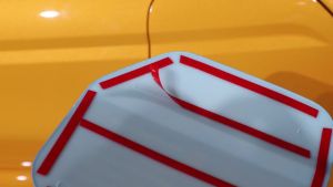 Cornerr JeCar Car Fuel Cap Trim Tabs Cover Sticker Ornament ABS Material For Ford Bronco 2021 Up Auto Exterior Mouldings Accessories 2Z5B1