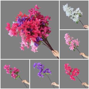 PLLEWY 76cm Simulation Flower Real Touch 24/51 Heads Fake Bougainvillea Spectabilis Lifelike Multi Color Artificial Plum Blossom Wedding