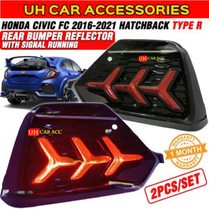 HONDA CIVIC FC 2016 - 2021 HATCHBACK TYPE R FISH BONE DESIGN REAR BUMPER REFLECTOR WITH RUNNING SIGNAL